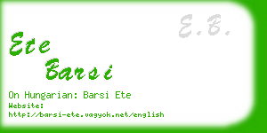 ete barsi business card